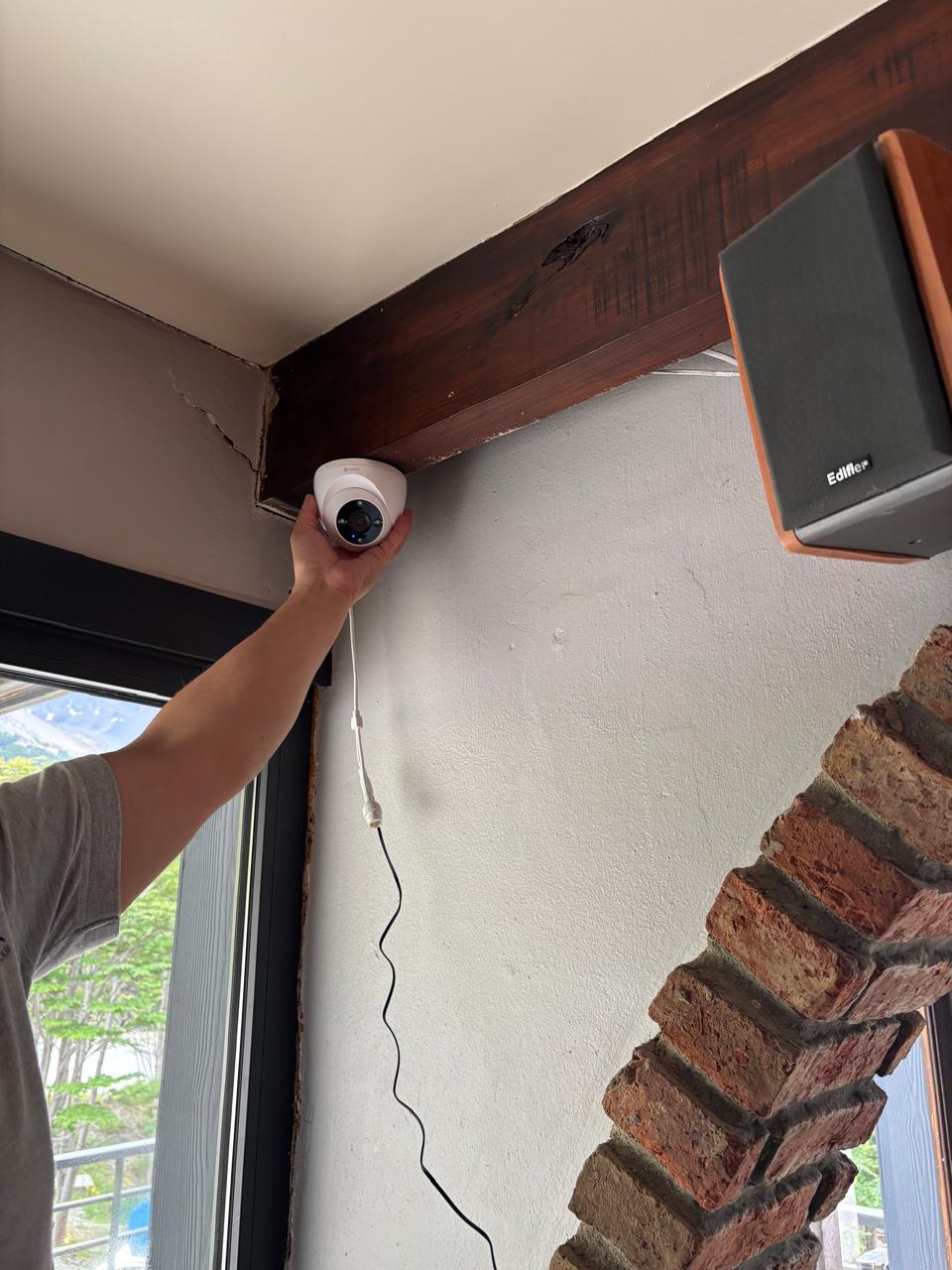 Instalación de seguridad en restaurante